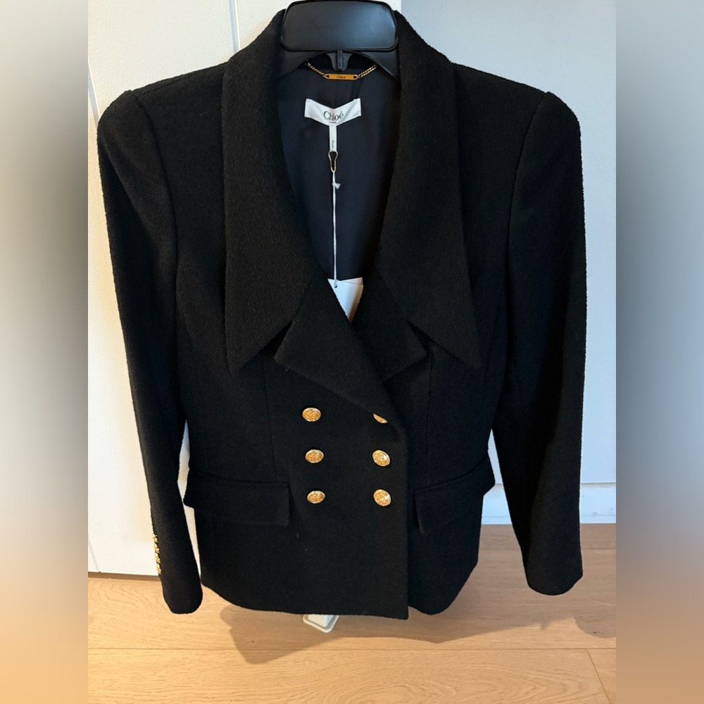 NWT Chloe boucle black blazer current season!